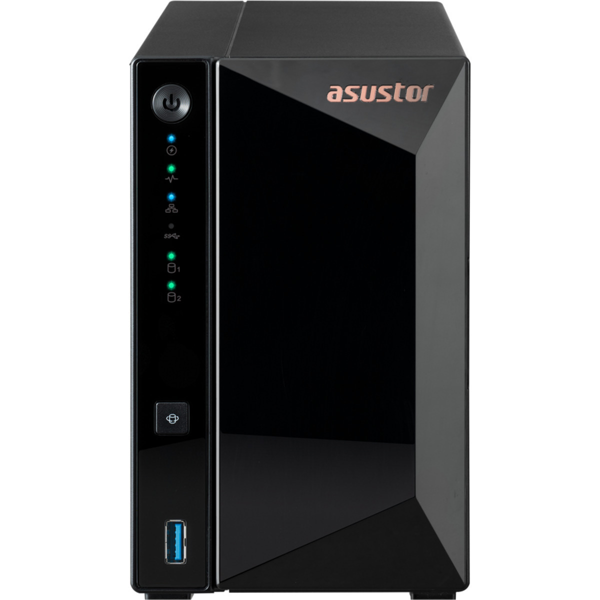 ASUSTOR DRIVESTOR 2 Pro AS3302T 4tb 2-Bay Desktop Personal / Basic Home / Small Office NAS - Network Attached Storage Device 2x2tb Samsung 870 EVO MZ-77E2T0BAM 2.5 560/530MB/s SATA 6Gb/s SSD CONSUMER Class Drives Installed - Burn-In Tested DRIVESTOR 2 Pro AS3302T