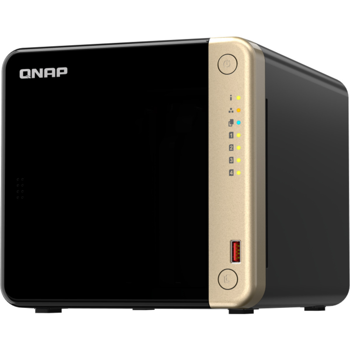 QNAP TS-464 72tb 4-Bay Desktop Multimedia / Power User / Business NAS - Network Attached Storage Device 3x24tb Seagate IronWolf Pro ST24000NT002 3.5 7200rpm SATA 6Gb/s HDD NAS Class Drives Installed - Burn-In Tested TS-464