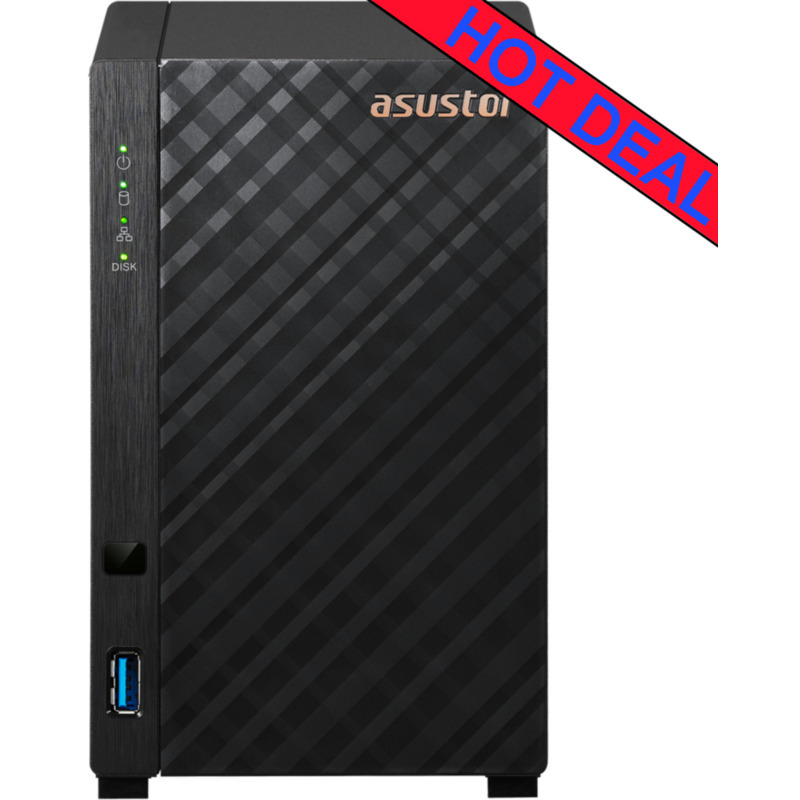 ASUSTOR DRIVESTOR 2 Lite AS1102TL 8tb NAS 2x4tb Toshiba MN Series HDD Drives Installed - ON SALE