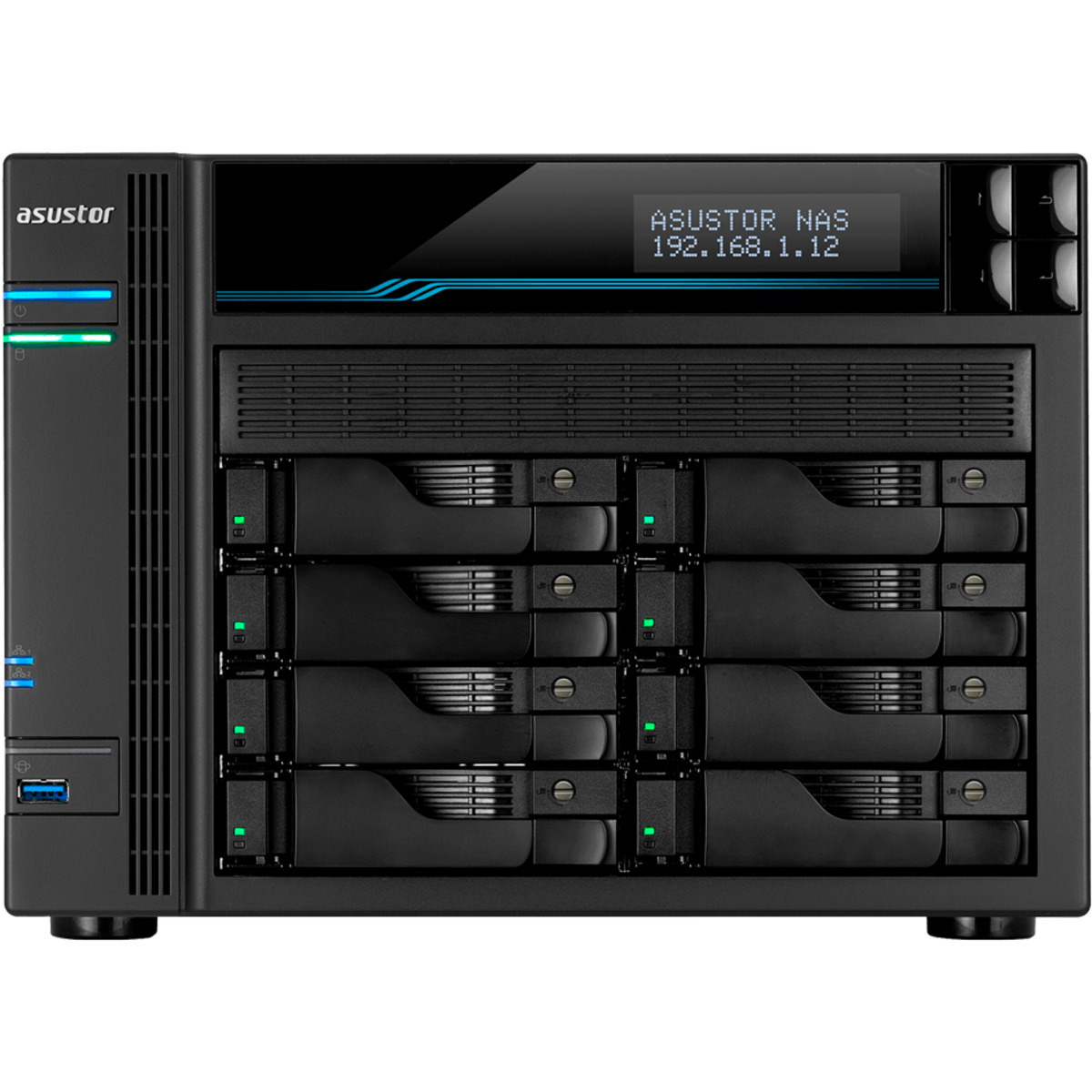 ASUSTOR AS6508T Lockerstor 8 96tb 8-Bay Desktop Multimedia / Power User / Business NAS - Network Attached Storage Device 8x12tb Seagate IronWolf Pro ST12000NT001 3.5 7200rpm SATA 6Gb/s HDD NAS Class Drives Installed - Burn-In Tested - ON SALE - FREE RAM UPGRADE AS6508T Lockerstor 8