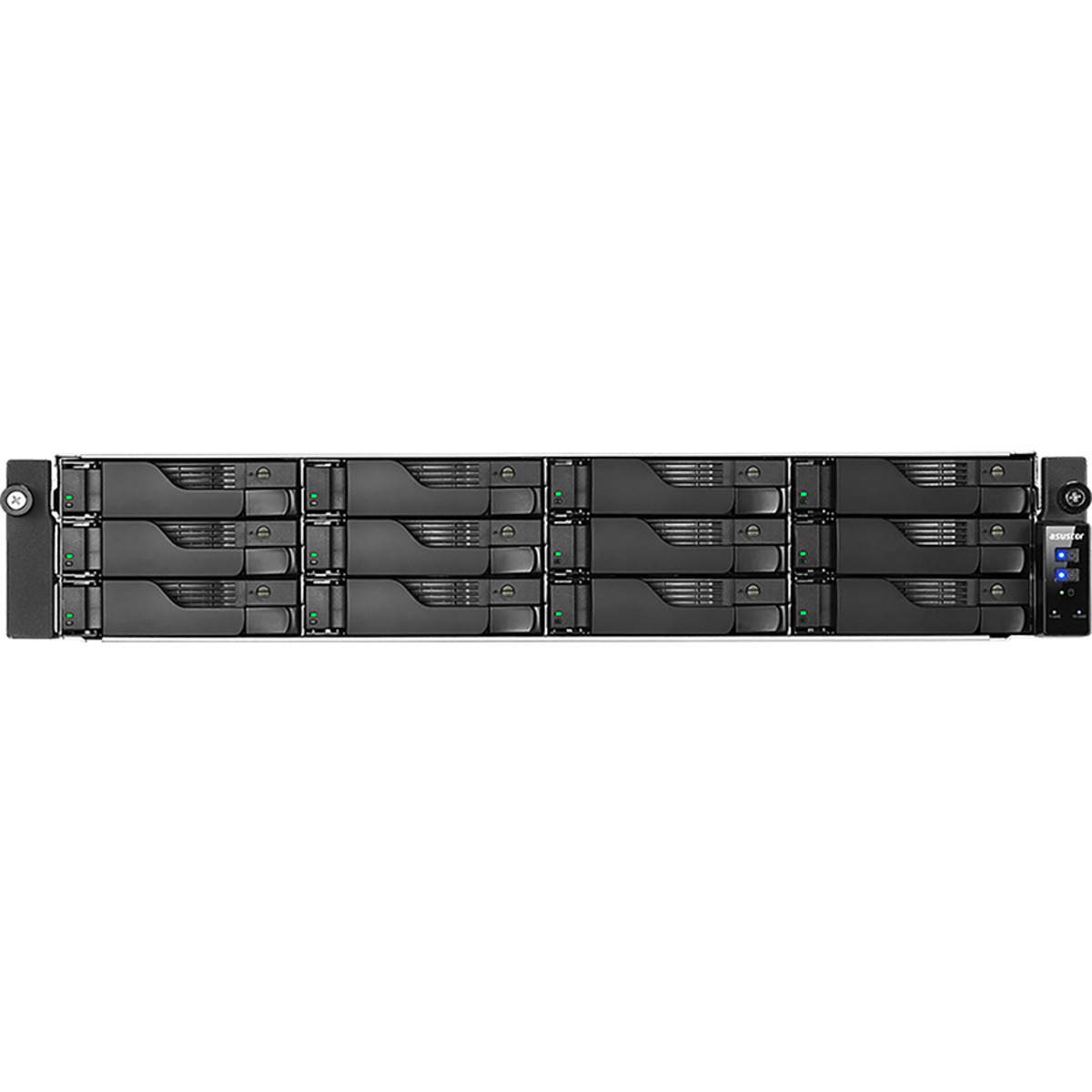 ASUSTOR LOCKERSTOR 12RD AS6512RD 180tb 12-Bay RackMount Multimedia / Power User / Business NAS - Network Attached Storage Device 10x18tb Toshiba Enterprise Capacity MG09ACA18TE 3.5 7200rpm SATA 6Gb/s HDD ENTERPRISE Class Drives Installed - Burn-In Tested - FREE RAM UPGRADE LOCKERSTOR 12RD AS6512RD
