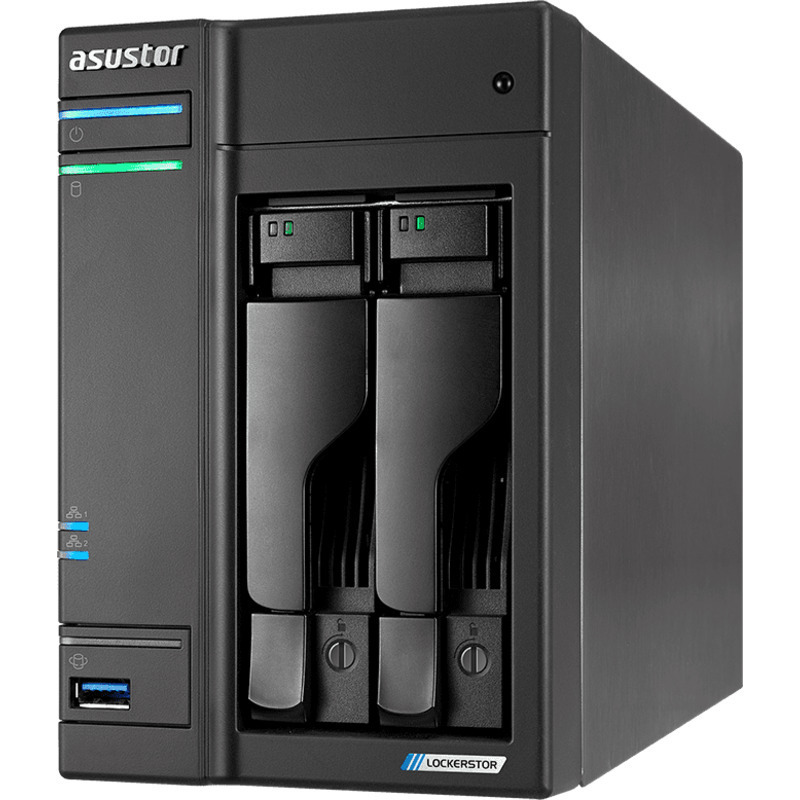 ASUSTOR AS6602T Lockerstor 2 2-Bay NAS - Network Attached Storage Device Burn-In Tested Configurations - FREE RAM UPGRADE