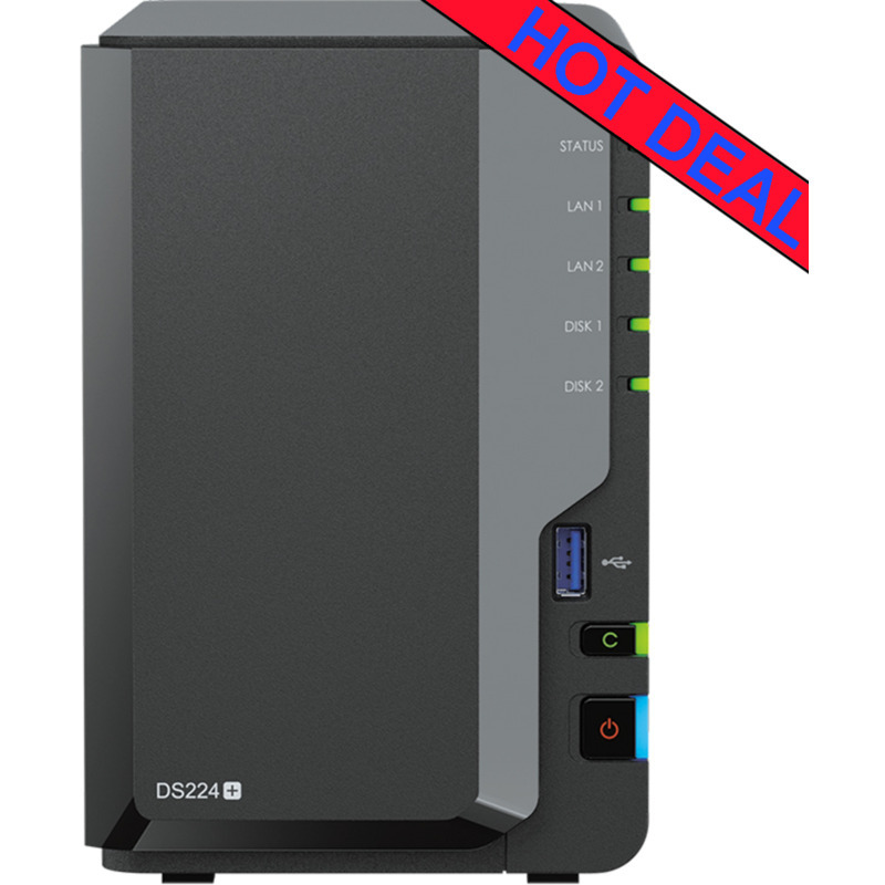 Synology DiskStation DS224+ 8tb NAS 2x4tb WD Blue HDD Drives Installed - ON SALE - FREE RAM UPGRADE