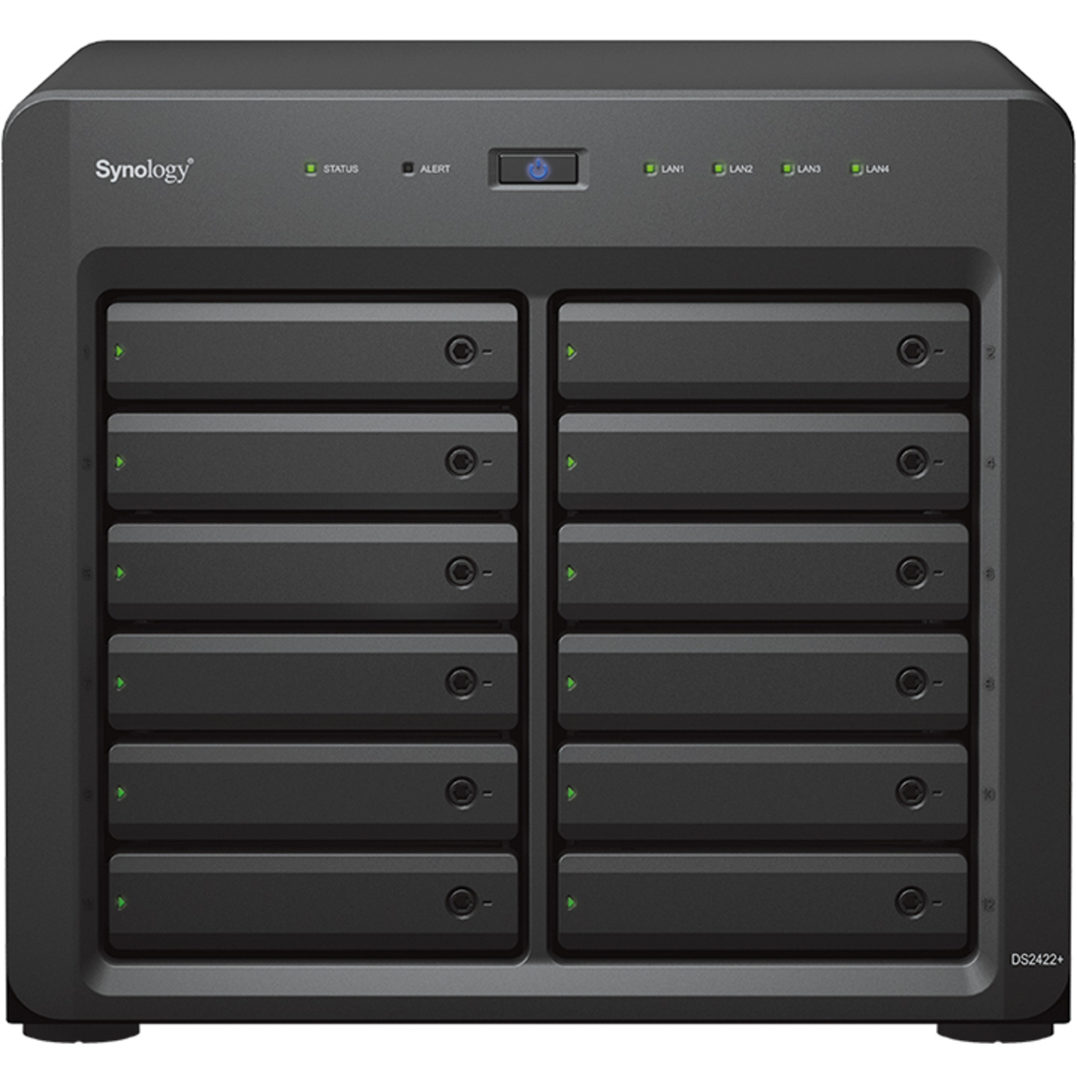 Synology DiskStation DS2422+ 100tb 12-Bay Desktop Multimedia / Power User / Business NAS - Network Attached Storage Device 10x10tb Seagate IronWolf Pro ST10000NT001 3.5 7200rpm SATA 6Gb/s HDD NAS Class Drives Installed - Burn-In Tested - ON SALE - FREE RAM UPGRADE DiskStation DS2422+