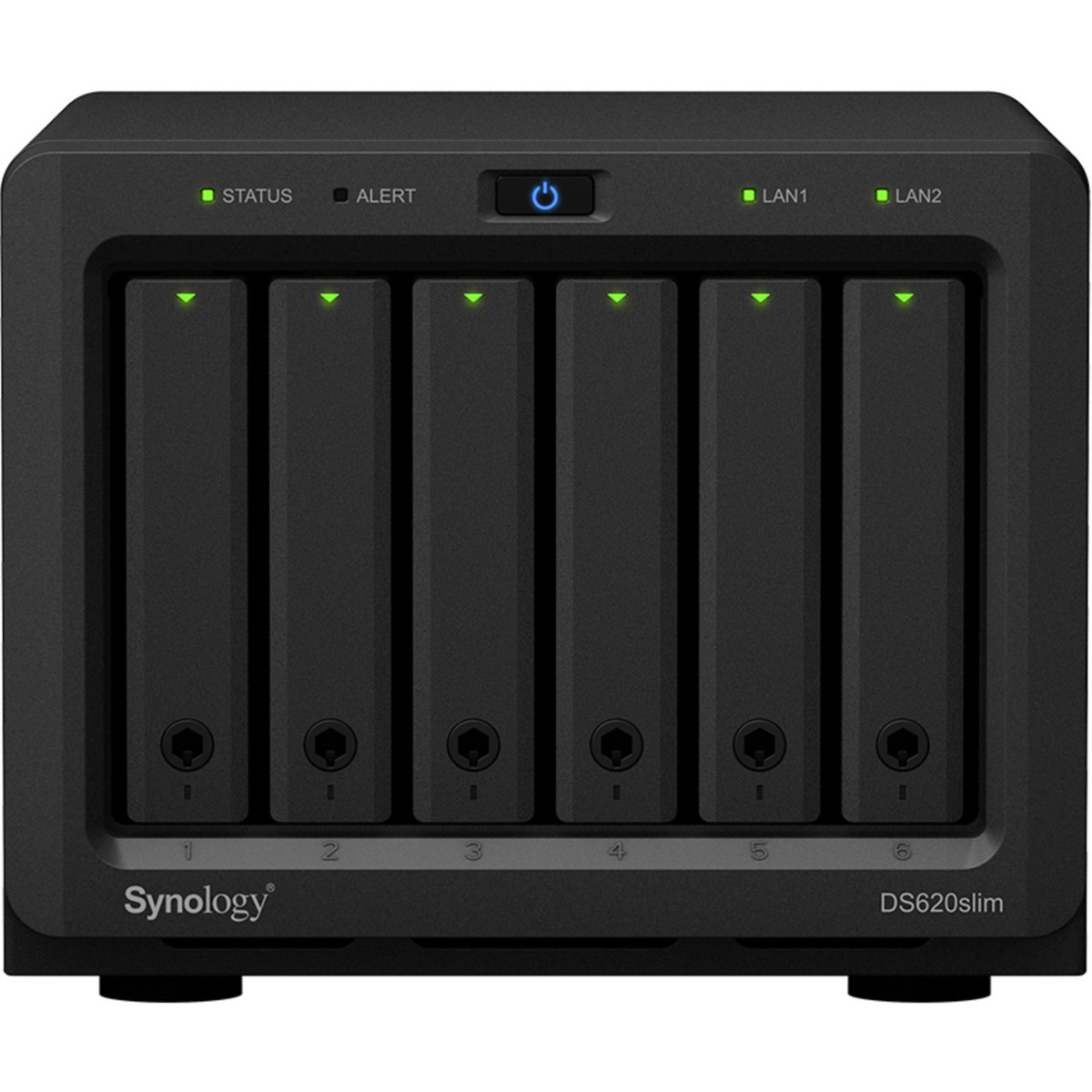 Synology DiskStation DS620slim 3tb 6-Bay Desktop Multimedia / Power User / Business NAS - Network Attached Storage Device 3x1tb Western Digital Red SA500 WDS100T1R0A 2.5 560/530MB/s SATA 6Gb/s SSD NAS Class Drives Installed - Burn-In Tested - FREE RAM UPGRADE DiskStation DS620slim