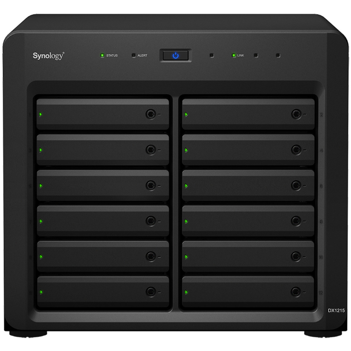 Synology DX1215II External Expansion Drive 180tb 12-Bay Desktop Multimedia / Power User / Business Expansion Enclosure 10x18tb Seagate IronWolf Pro ST18000NT001 3.5 7200rpm SATA 6Gb/s HDD NAS Class Drives Installed - Burn-In Tested DX1215II External Expansion Drive
