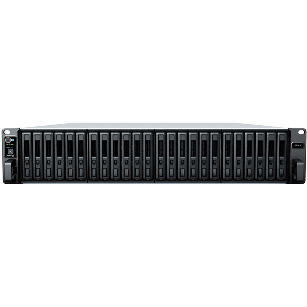 Synology FlashStation FS3410 65.2tb 24-Bay RackMount Large Business / Enterprise NAS - Network Attached Storage Device 17x3.8tb Synology SAT5210 Series SAT5210-3840G 2.5 530/500MB/s SATA 6Gb/s SSD ENTERPRISE Class Drives Installed - Burn-In Tested FlashStation FS3410