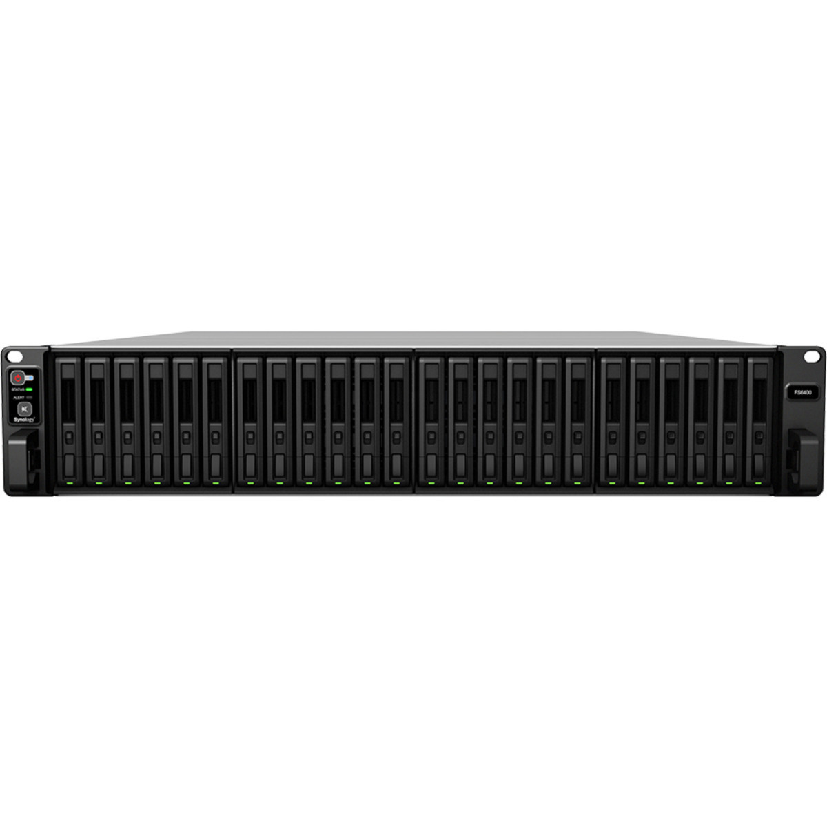 Synology FlashStation FS6400 76tb 24-Bay RackMount Large Business / Enterprise NAS - Network Attached Storage Device 19x4tb Samsung 870 QVO MZ-77Q4T0 2.5 560/530MB/s SATA 6Gb/s SSD CONSUMER Class Drives Installed - Burn-In Tested FlashStation FS6400