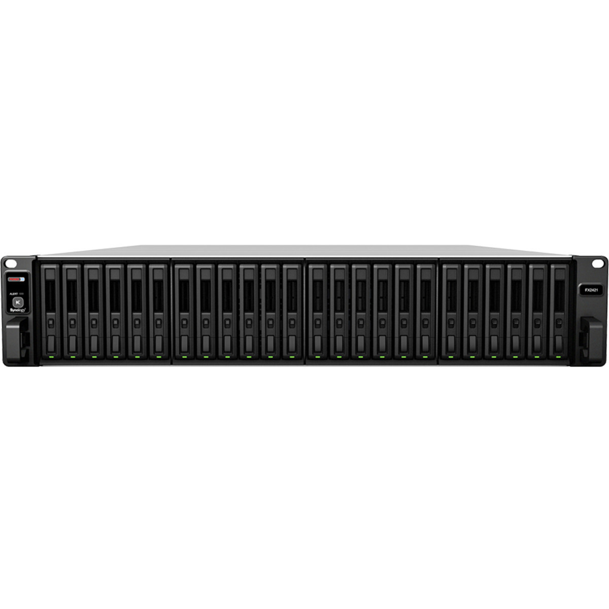 Synology FX2421 External Expansion Drive 72tb 24-Bay RackMount Large Business / Enterprise Expansion Enclosure 18x4tb Samsung 870 EVO MZ-77E4T0BAM 2.5 560/530MB/s SATA 6Gb/s SSD CONSUMER Class Drives Installed - Burn-In Tested - ON SALE FX2421 External Expansion Drive