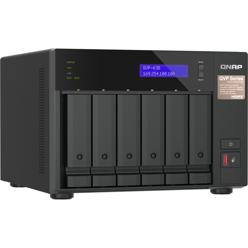 QNAP QVP-63B 6-Bay NVR - Network Video Recorder Burn-In Tested Configurations