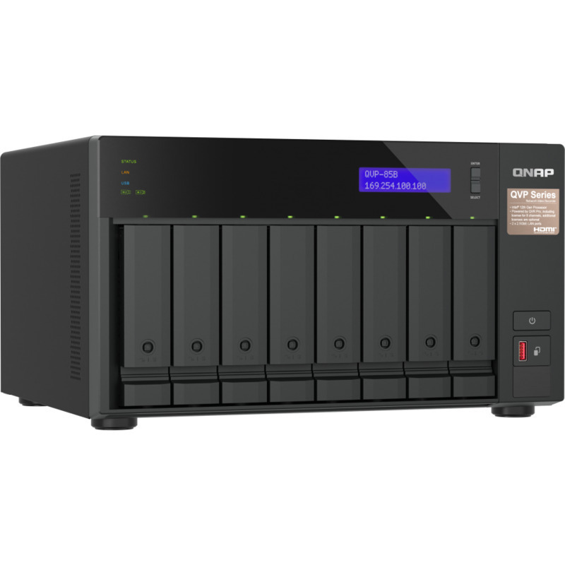 QNAP QVP-85B 8-Bay NVR - Network Video Recorder Burn-In Tested Configurations