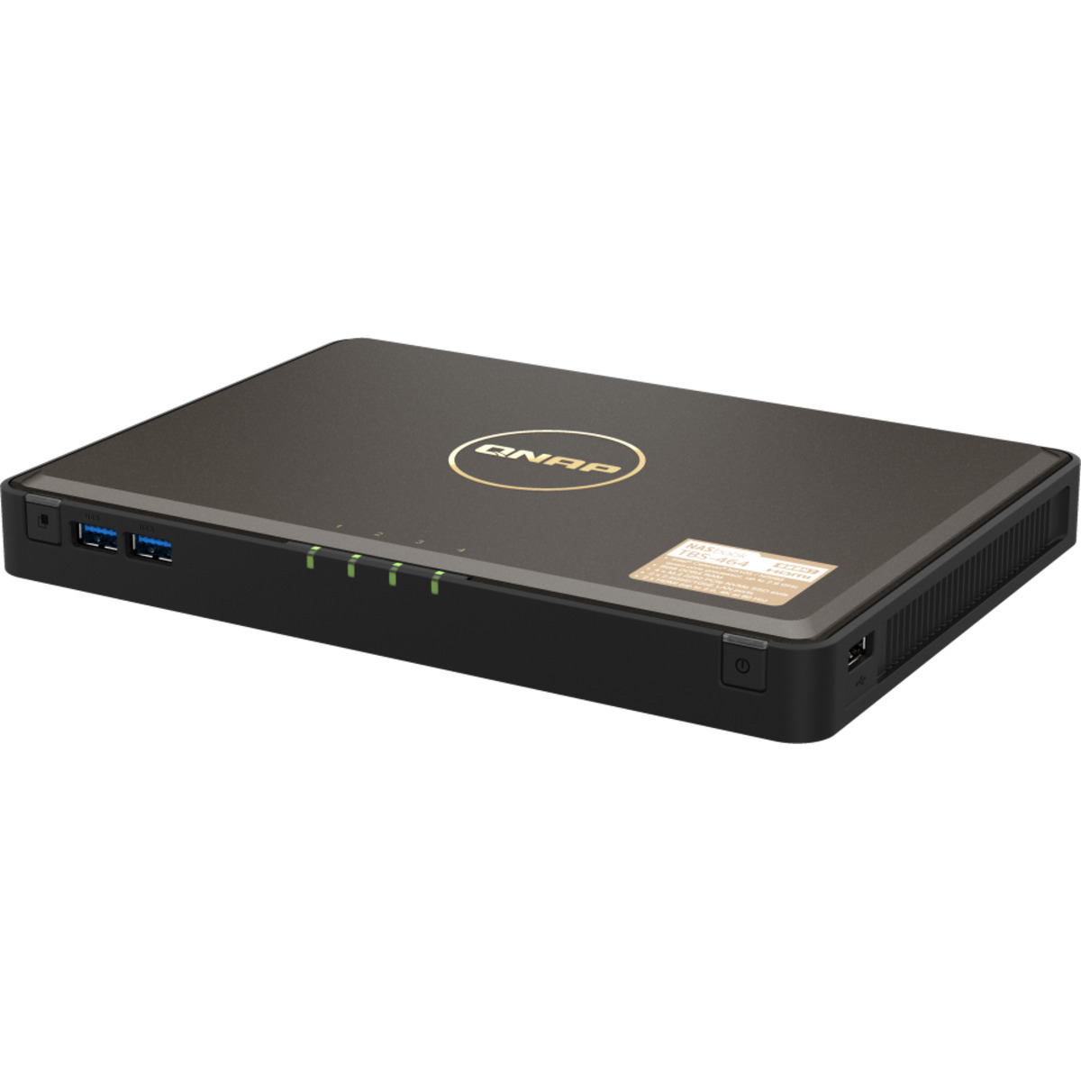 QNAP TBS-464 12tb 4-Bay Desktop Multimedia / Power User / Business NAS - Network Attached Storage Device 3x4tb Sabrent Rocket 5 SB-RKT5-4TB  14000/12000MB/s M.2 2280 NVMe SSD CONSUMER Class Drives Installed - Burn-In Tested TBS-464
