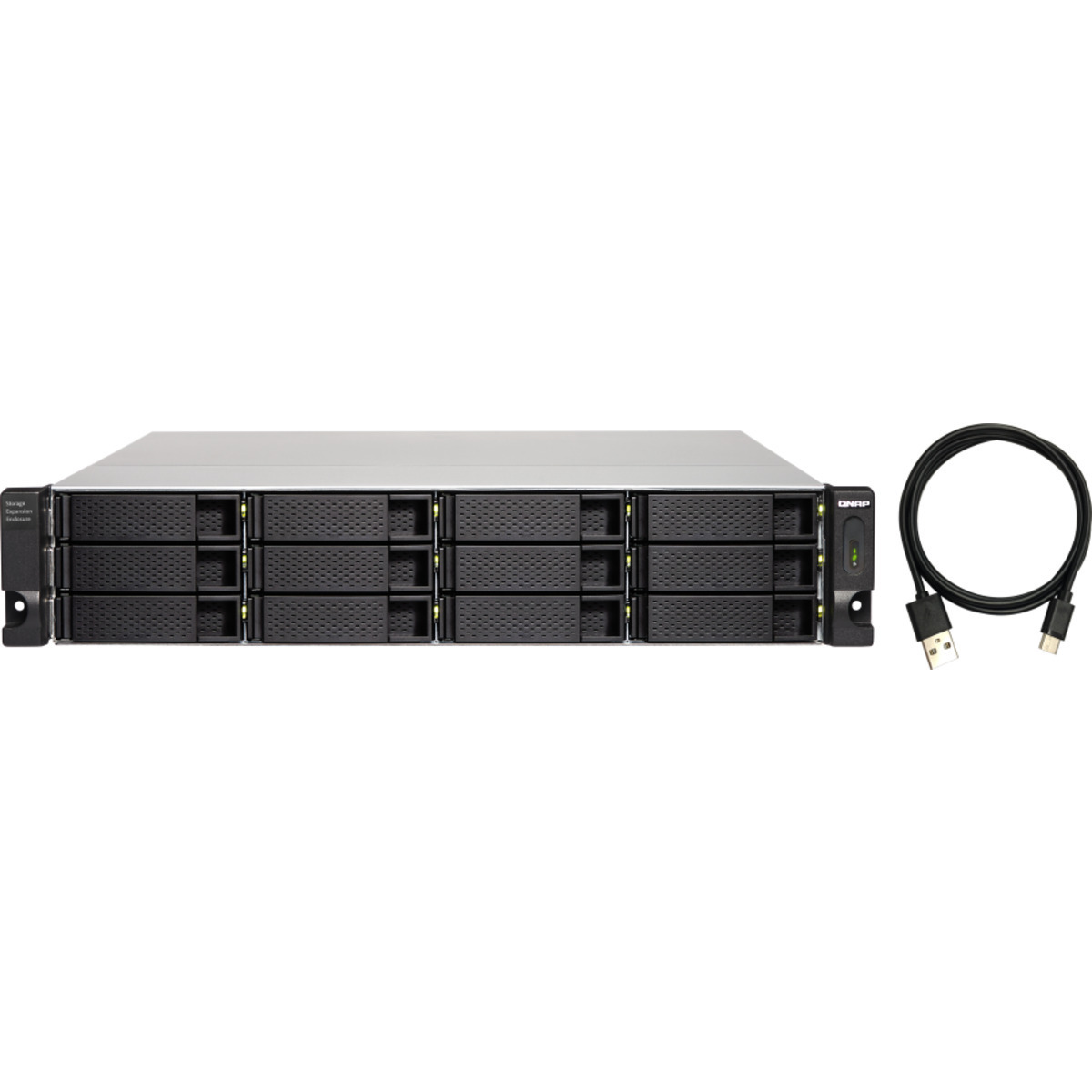 QNAP TL-R1200C-RP External Expansion Drive 18tb 12-Bay RackMount Multimedia / Power User / Business Expansion Enclosure 9x2tb Sandisk Ultra 3D SDSSDH3-2T00 2.5 560/520MB/s SATA 6Gb/s SSD CONSUMER Class Drives Installed - Burn-In Tested TL-R1200C-RP External Expansion Drive