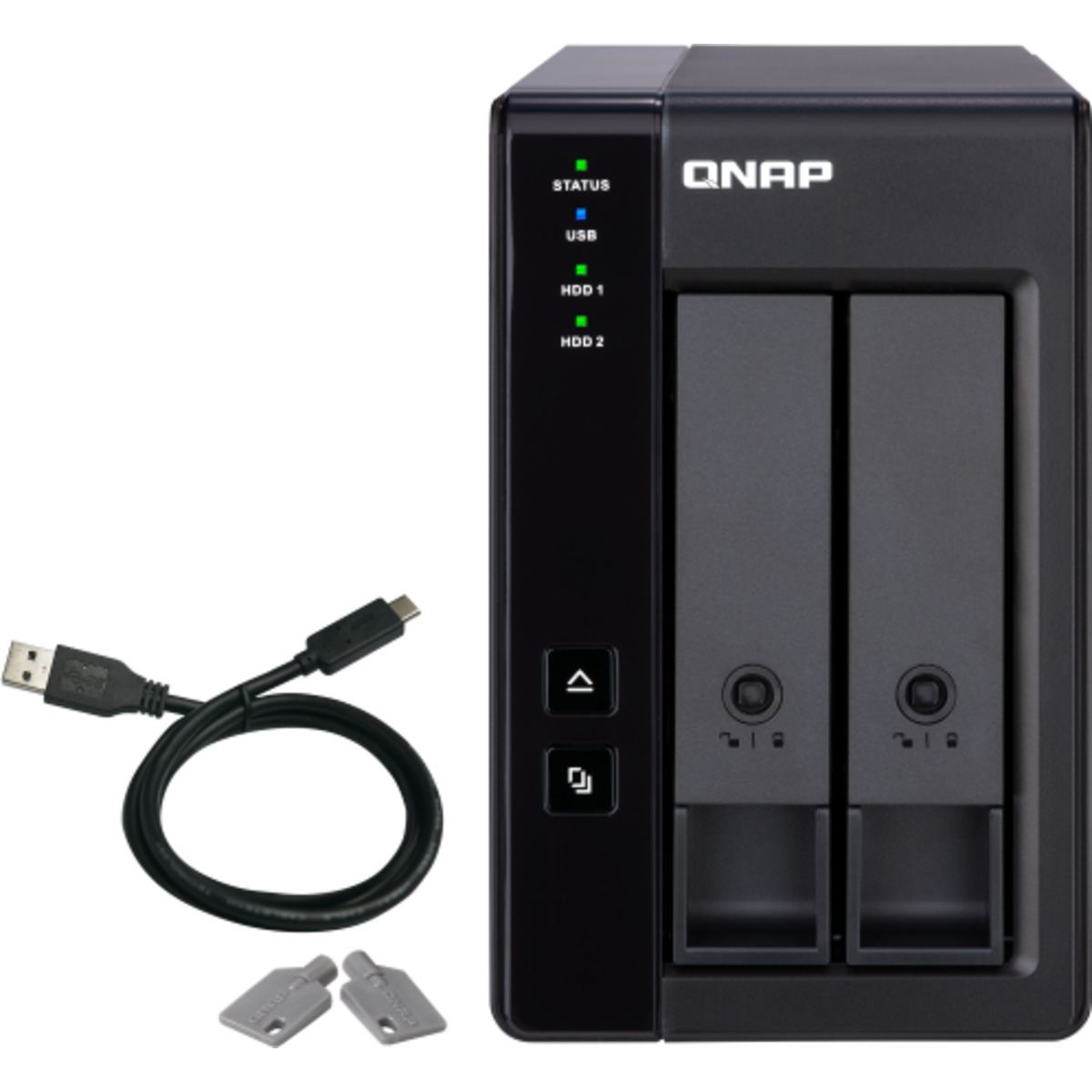 QNAP TR-002 External Expansion Drive 24tb 2-Bay Desktop Multimedia / Power User / Business Expansion Enclosure 1x24tb Western Digital Ultrastar HC580 SED WUH722424ALE6L1 3.5 7200rpm SATA 6Gb/s HDD ENTERPRISE Class Drives Installed - Burn-In Tested TR-002 External Expansion Drive