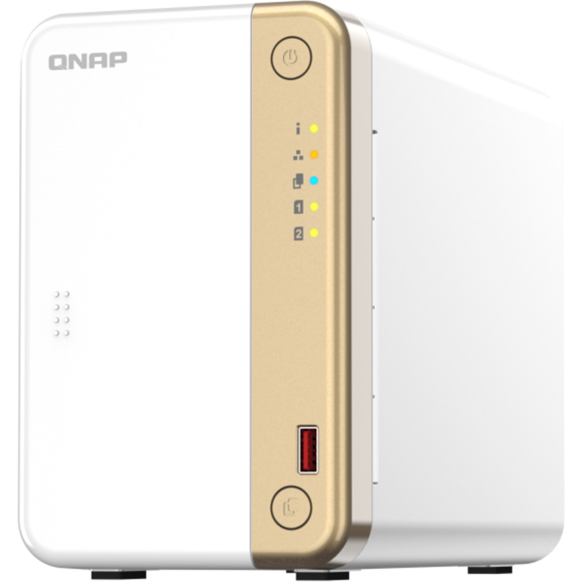 QNAP TS-262 20tb 2-Bay Desktop Personal / Basic Home / Small Office NAS - Network Attached Storage Device 1x20tb Western Digital Ultrastar HC560 WUH722020ALE6L4 3.5 7200rpm SATA 6Gb/s HDD ENTERPRISE Class Drives Installed - Burn-In Tested TS-262