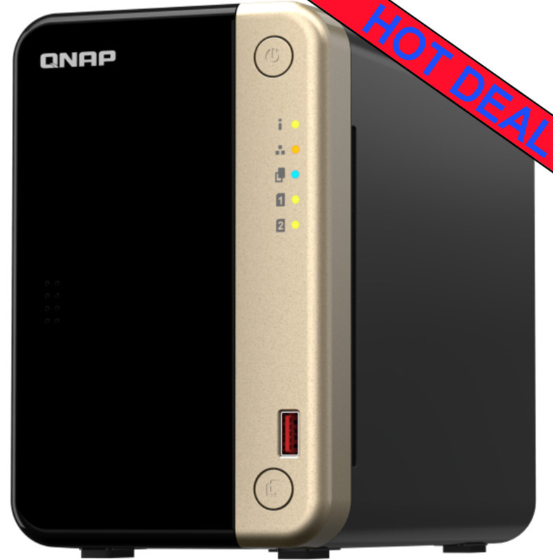 QNAP TS-264 8tb NAS 2x4tb Samsung 870 EVO SSD Drives Installed - ON SALE
