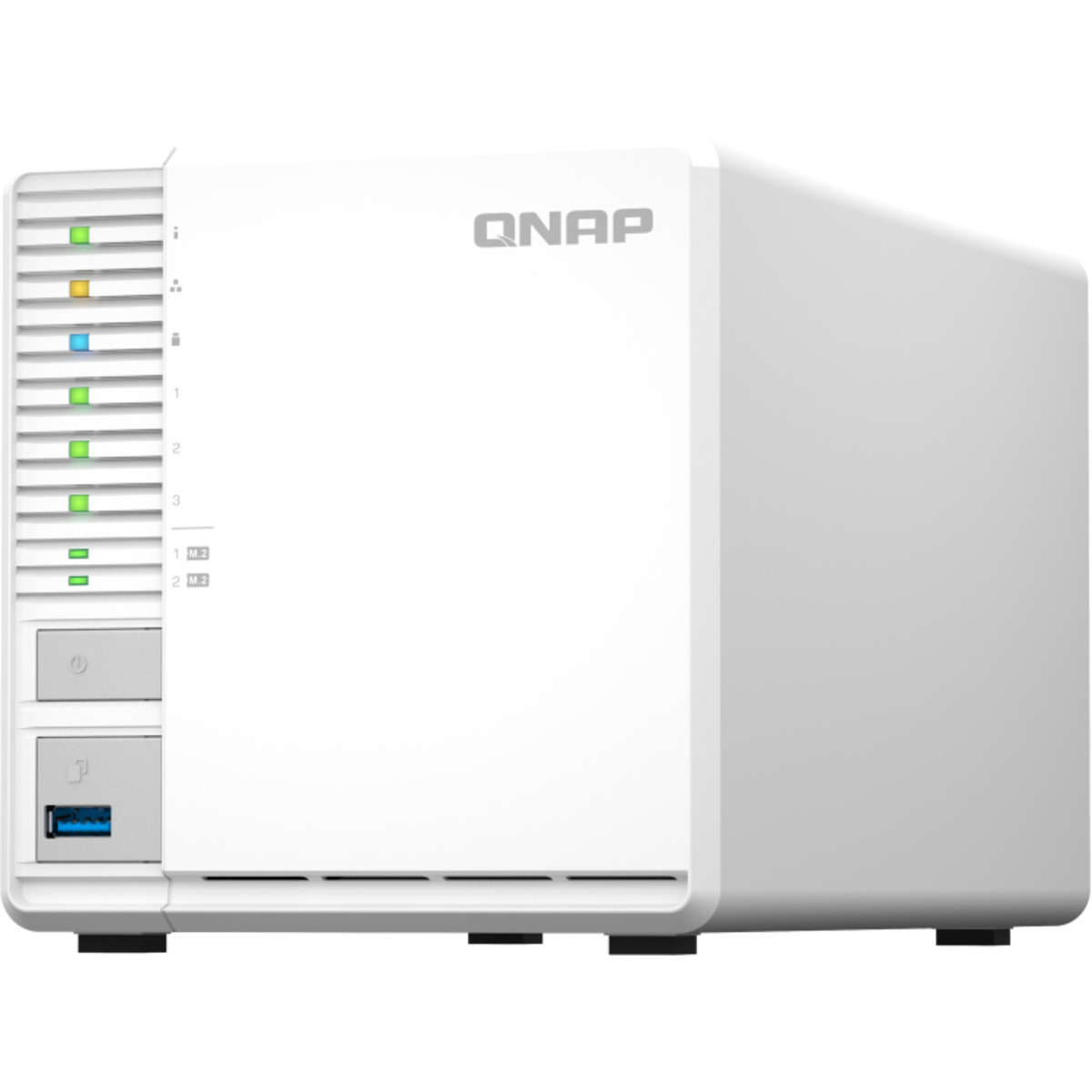 QNAP TS-364 4tb 3-Bay Desktop Multimedia / Power User / Business NAS - Network Attached Storage Device 2x2tb Western Digital Red Plus WD20EFZX 3.5 5400rpm SATA 6Gb/s HDD NAS Class Drives Installed - Burn-In Tested TS-364