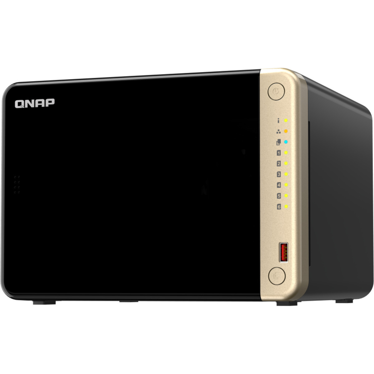 QNAP TS-664 1.5tb 6-Bay Desktop Multimedia / Power User / Business NAS - Network Attached Storage Device 3x500gb Western Digital Red SA500 WDS500G1R0A 2.5 560/530MB/s SATA 6Gb/s SSD NAS Class Drives Installed - Burn-In Tested TS-664