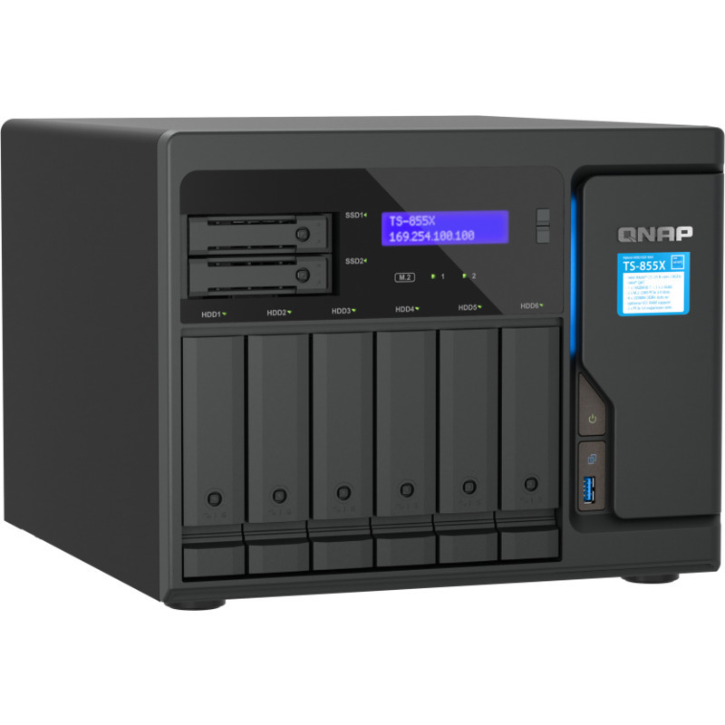 QNAP TS-855X 6+2-Bay NAS - Network Attached Storage Device Burn-In Tested Configurations - FREE RAM UPGRADE