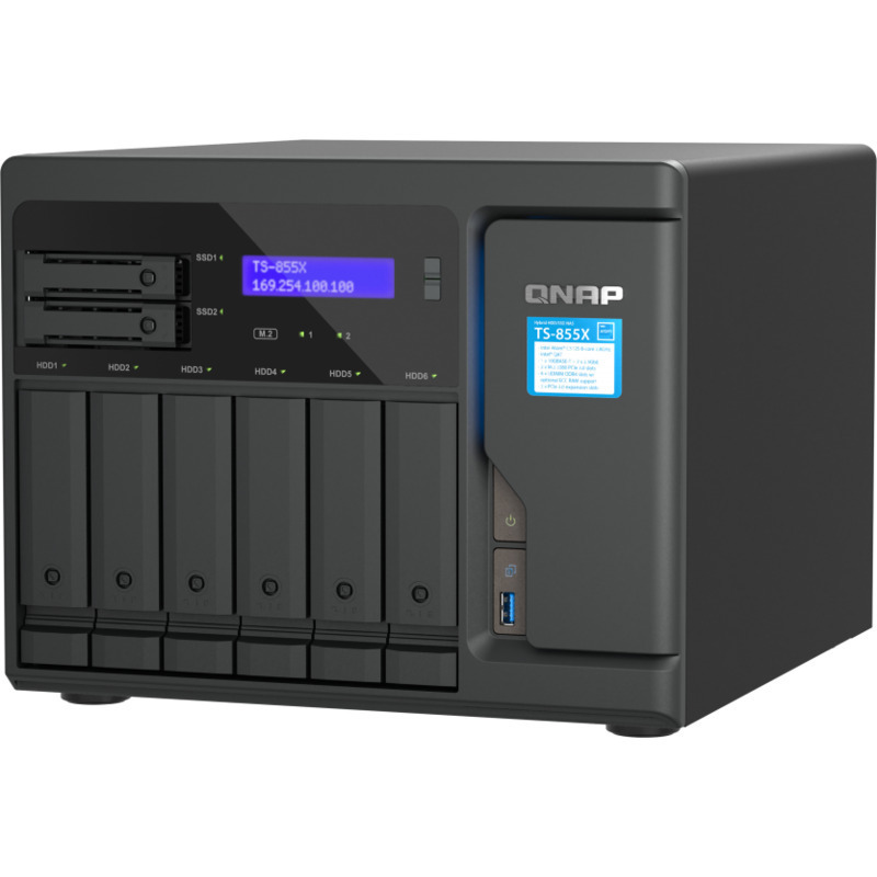 QNAP TS-855X 6+2-Bay NAS - Network Attached Storage Device Burn-In Tested Configurations - FREE RAM UPGRADE