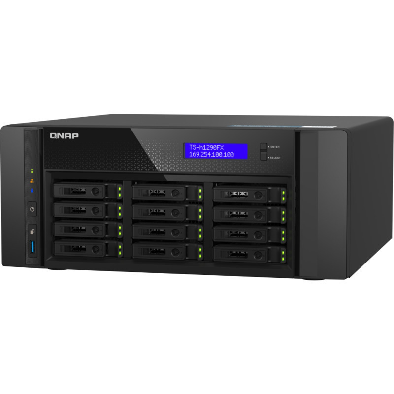 QNAP TS-h1290FX QuTS 7232P hero Edition 12-Bay NAS - Network Attached Storage Device Burn-In Tested Configurations