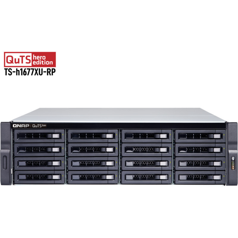 QNAP TS-h1677XU-RP QuTS hero Edition 16-Bay NAS - Network Attached Storage Device Burn-In Tested Configurations