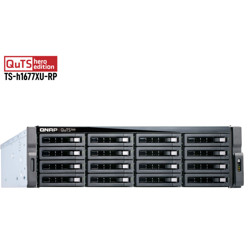 QNAP TS-h1677XU-RP QuTS hero Edition 16-Bay NAS - Network Attached Storage Device Burn-In Tested Configurations