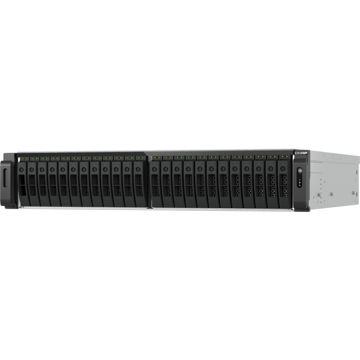 QNAP TS-h3077AFU Ryzen 7 All-Flash ZFS 28tb 30-Bay RackMount Large Business / Enterprise NAS - Network Attached Storage Device 28x1tb Crucial MX500 CT1000MX500SSD1 2.5 560/510MB/s SATA 6Gb/s SSD CONSUMER Class Drives Installed - Burn-In Tested TS-h3077AFU Ryzen 7 All-Flash ZFS