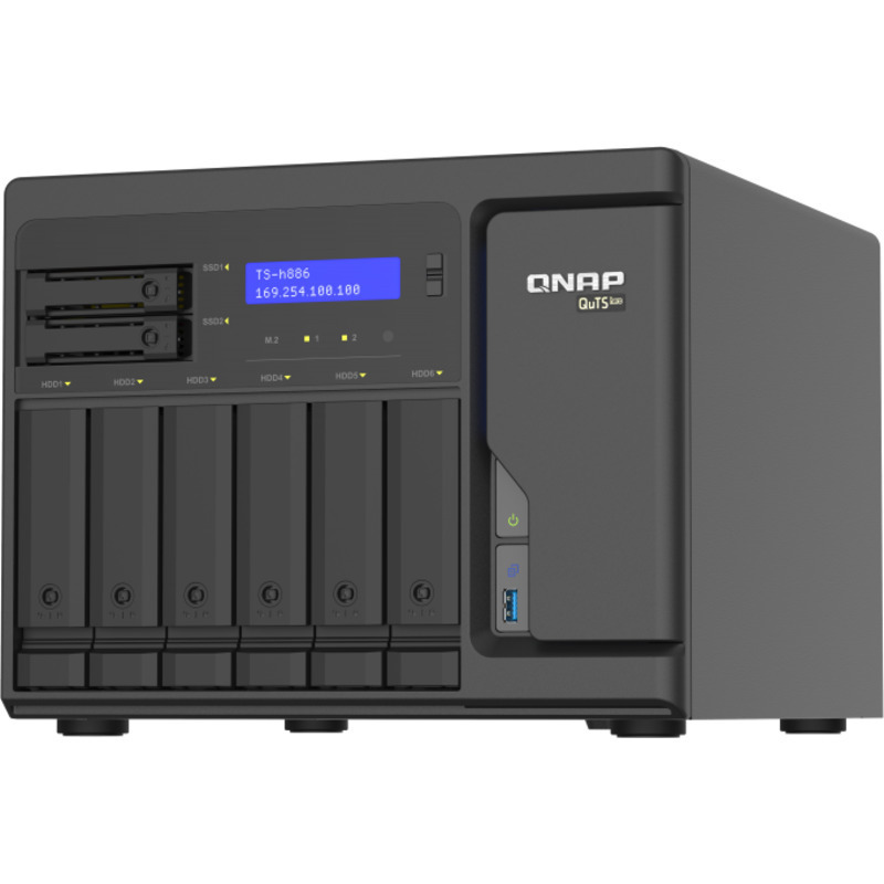 QNAP TS-h886 QuTS hero NAS 6+2-Bay NAS - Network Attached Storage Device Burn-In Tested Configurations