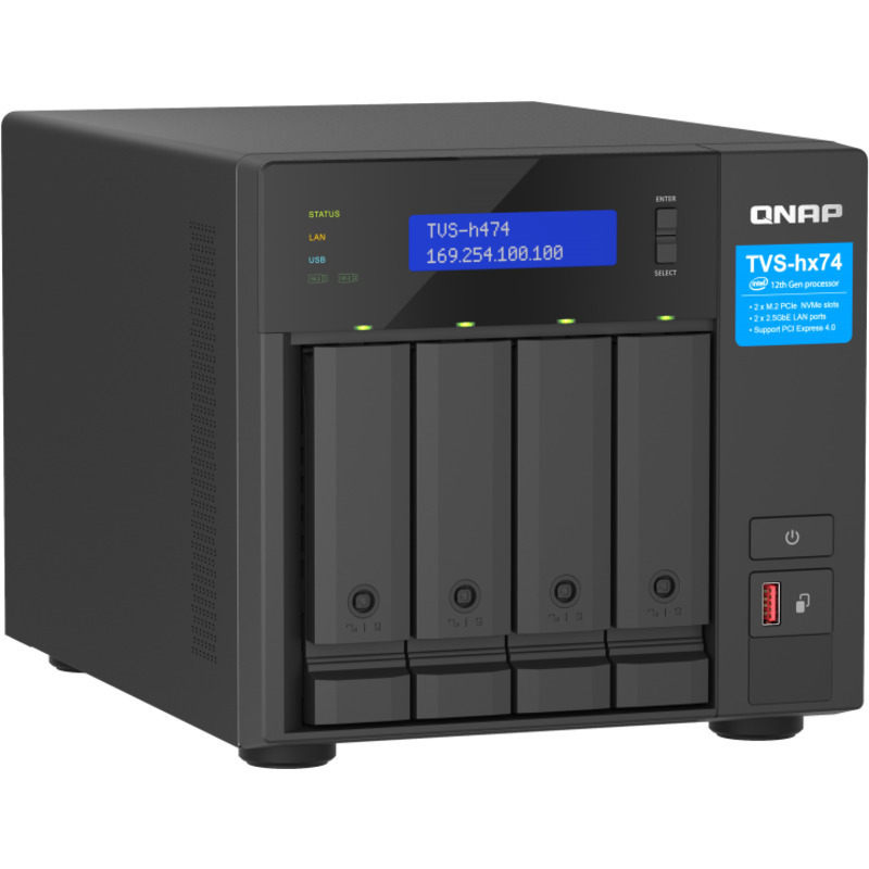 QNAP TVS-h474 Pentium Gold 4-Bay NAS - Network Attached Storage Device Burn-In Tested Configurations - FREE RAM UPGRADE
