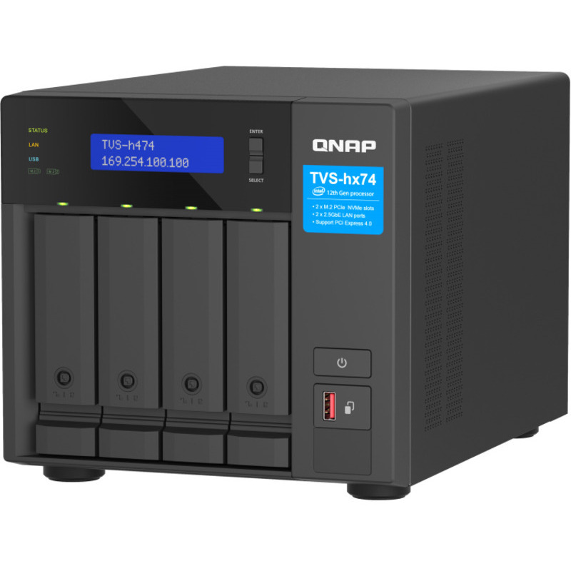 QNAP TVS-h474 Pentium Gold 4-Bay NAS - Network Attached Storage Device Burn-In Tested Configurations - FREE RAM UPGRADE