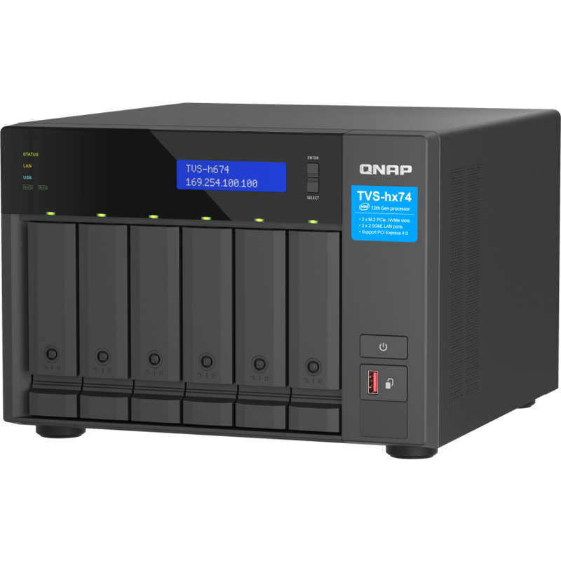 QNAP TVS-h674 Core i5 6-Bay NAS - Network Attached Storage Device Burn-In Tested Configurations
