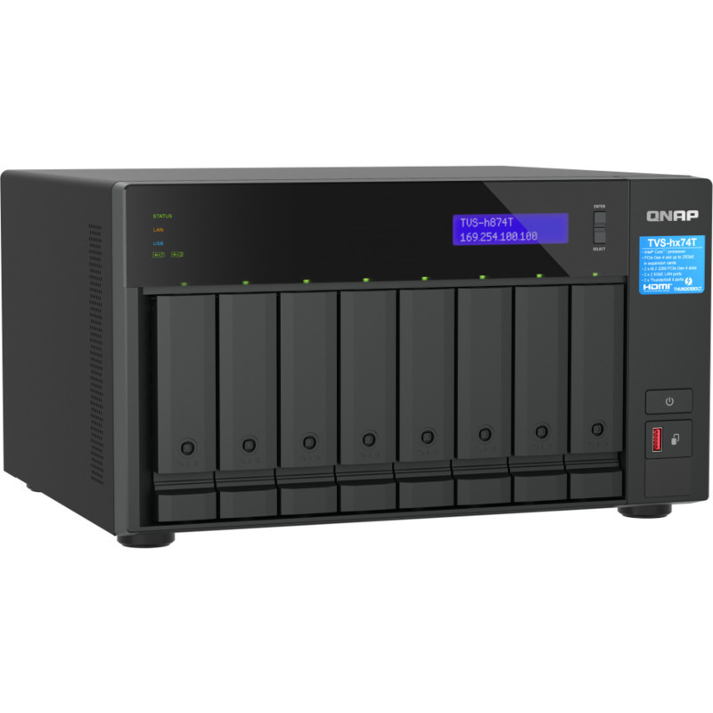 QNAP TVS-h874T Core i7 Thunderbolt 4 8-Bay DAS-NAS - Combo Direct + Network Storage Device Burn-In Tested Configurations