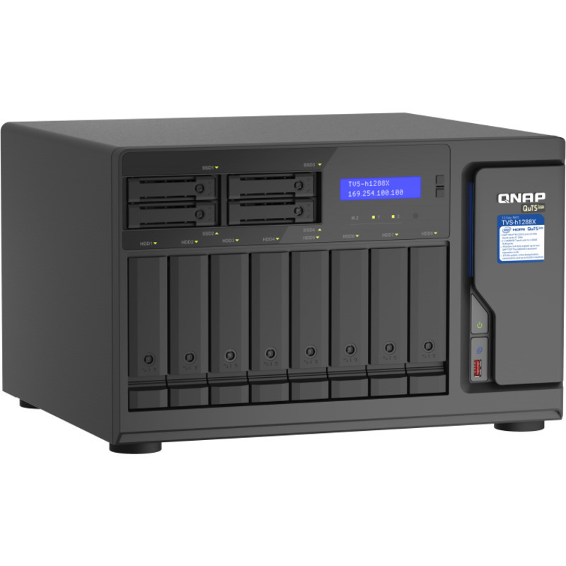 QNAP TVS-h1288X QuTS hero NAS 8+4-Bay NAS - Network Attached Storage Device Burn-In Tested Configurations