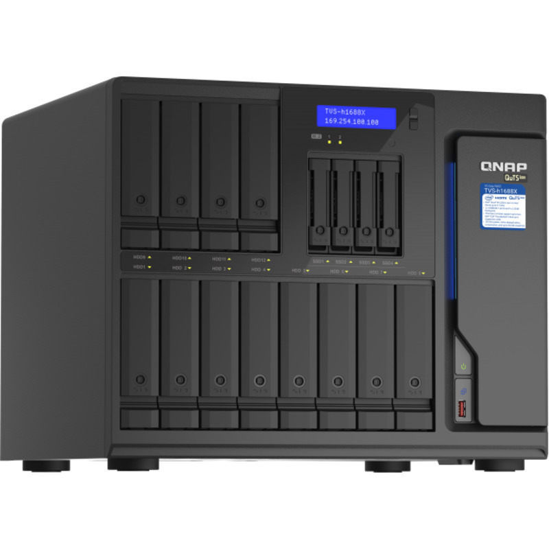 QNAP TVS-h1688X QuTS hero NAS 12+4-Bay NAS - Network Attached Storage Device Burn-In Tested Configurations