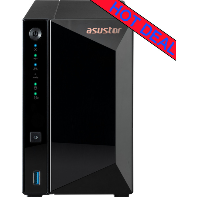 ASUSTOR DRIVESTOR 2 Pro AS3302T 8tb NAS 2x4tb WD Blue HDD Drives Installed - ON SALE