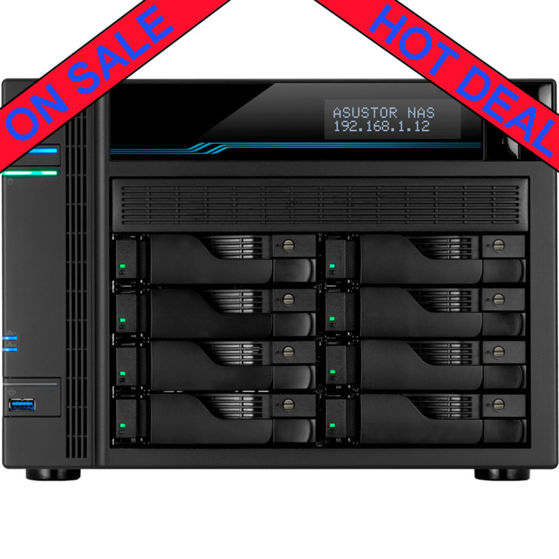 ASUSTOR AS6508T Lockerstor 8 208tb NAS 8x26tb WD Gold HDD Drives Installed - ON SALE - FREE RAM UPGRADE