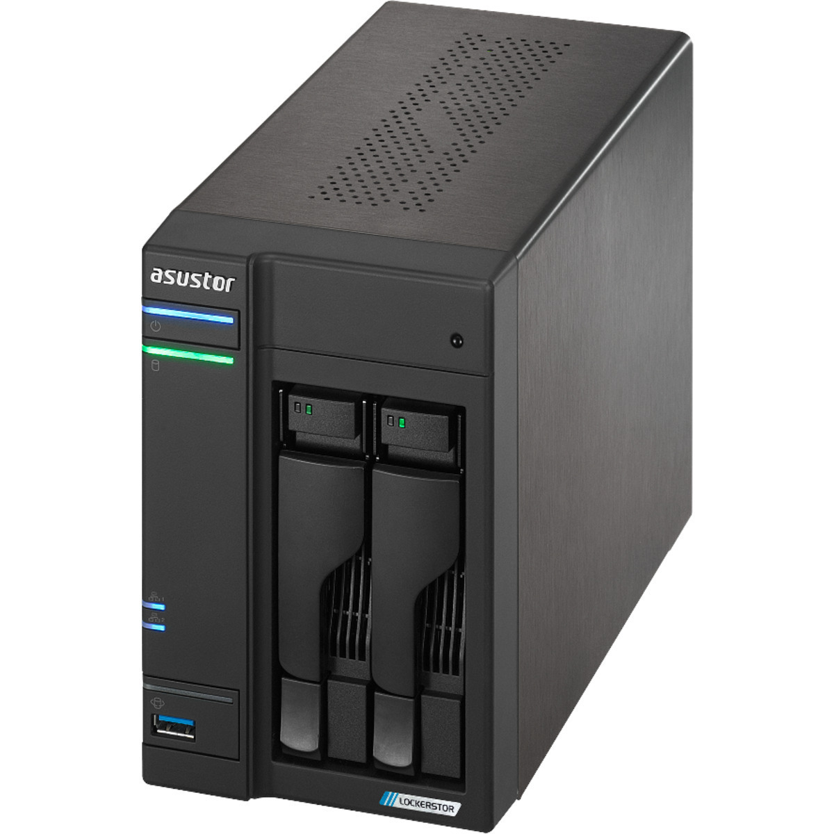 ASUSTOR LOCKERSTOR 2 Gen2+ AS6702T v2 2-Bay NAS - Network Attached Storage Device Burn-In Tested Configurations - FREE RAM UPGRADE