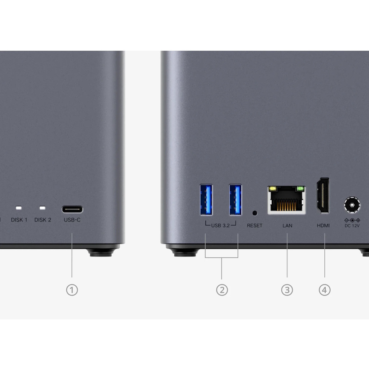 UGREEN NASync DH2300 2-Bay NAS - Network Attached Storage Device Burn-In Tested Configurations