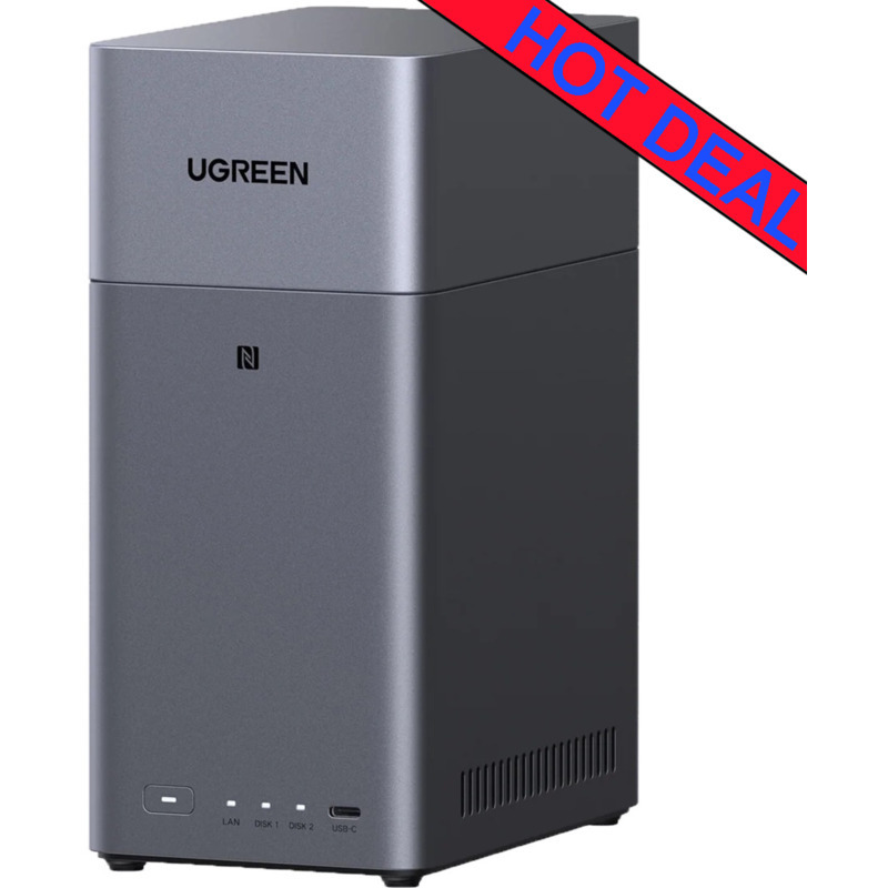 UGREEN NASync DH2300 8tb NAS 2x4tb Toshiba N300 HDD Drives Installed - ON SALE