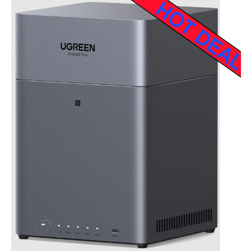UGREEN NASync DH4300 Plus 16tb NAS 4x4tb Toshiba N300 HDD Drives Installed - ON SALE
