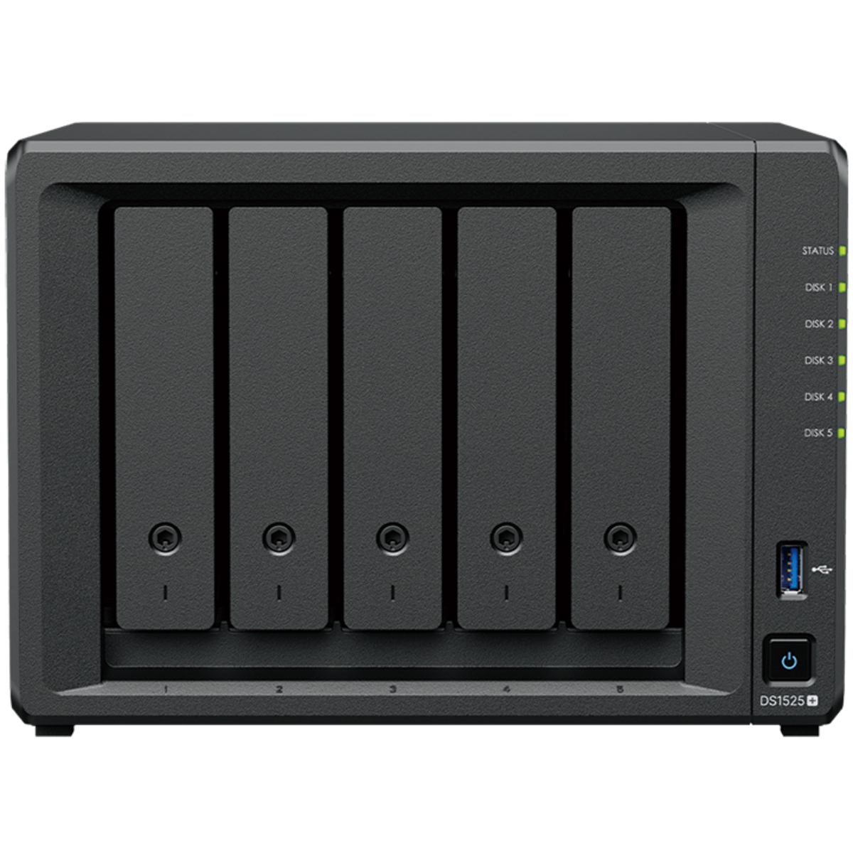 Synology DiskStation DS1525+ Desktop 5-Bay Multimedia / Power User / Business NAS - Network Attached Storage Device Burn-In Tested Configurations - FREE RAM UPGRADE DiskStation DS1525+