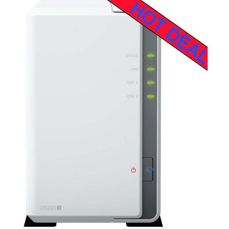 Synology DiskStation DS223j 8tb NAS 2x4tb Toshiba N300 HDD Drives Installed - ON SALE