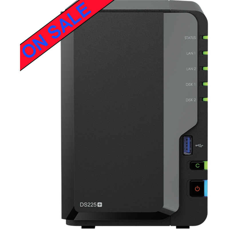 Synology DiskStation DS225+ 16tb NAS 2x8tb WD Red Plus HDD Drives Installed - ON SALE
