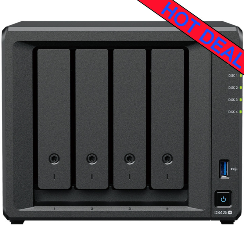Synology DiskStation DS425+ 104tb NAS 4x26tb WD Gold HDD Drives Installed - ON SALE - FREE RAM UPGRADE