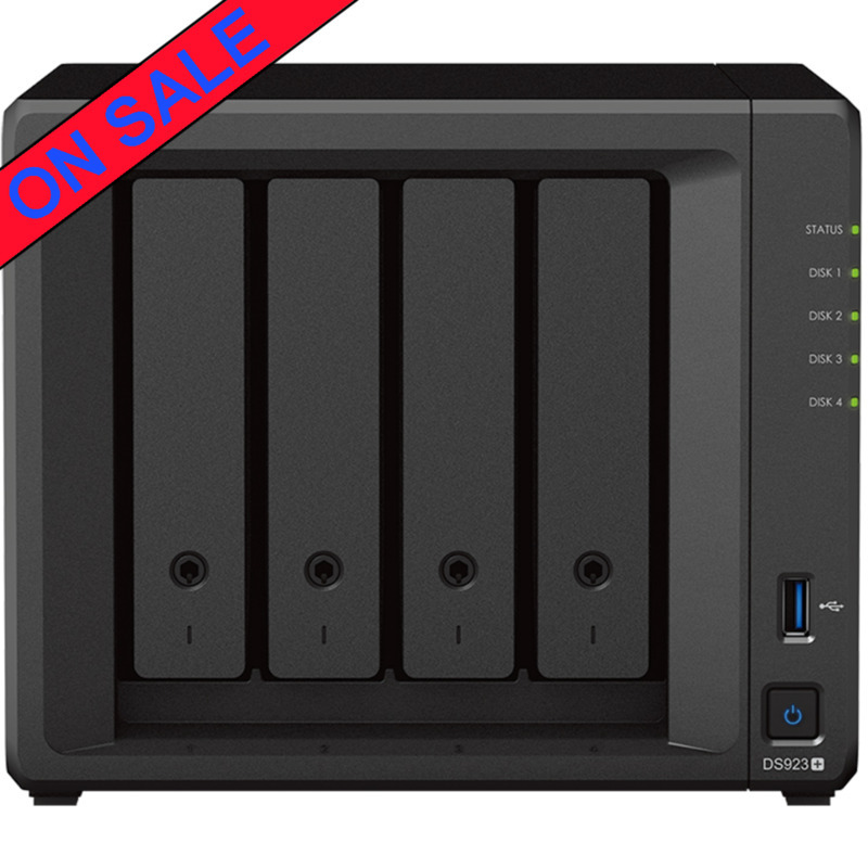 Synology DiskStation DS923+ Desktop 4-Bay Multimedia / Power User / Business NAS - Network Attached Storage Device Burn-In Tested Configurations - ON SALE - FREE RAM UPGRADE DiskStation DS923+