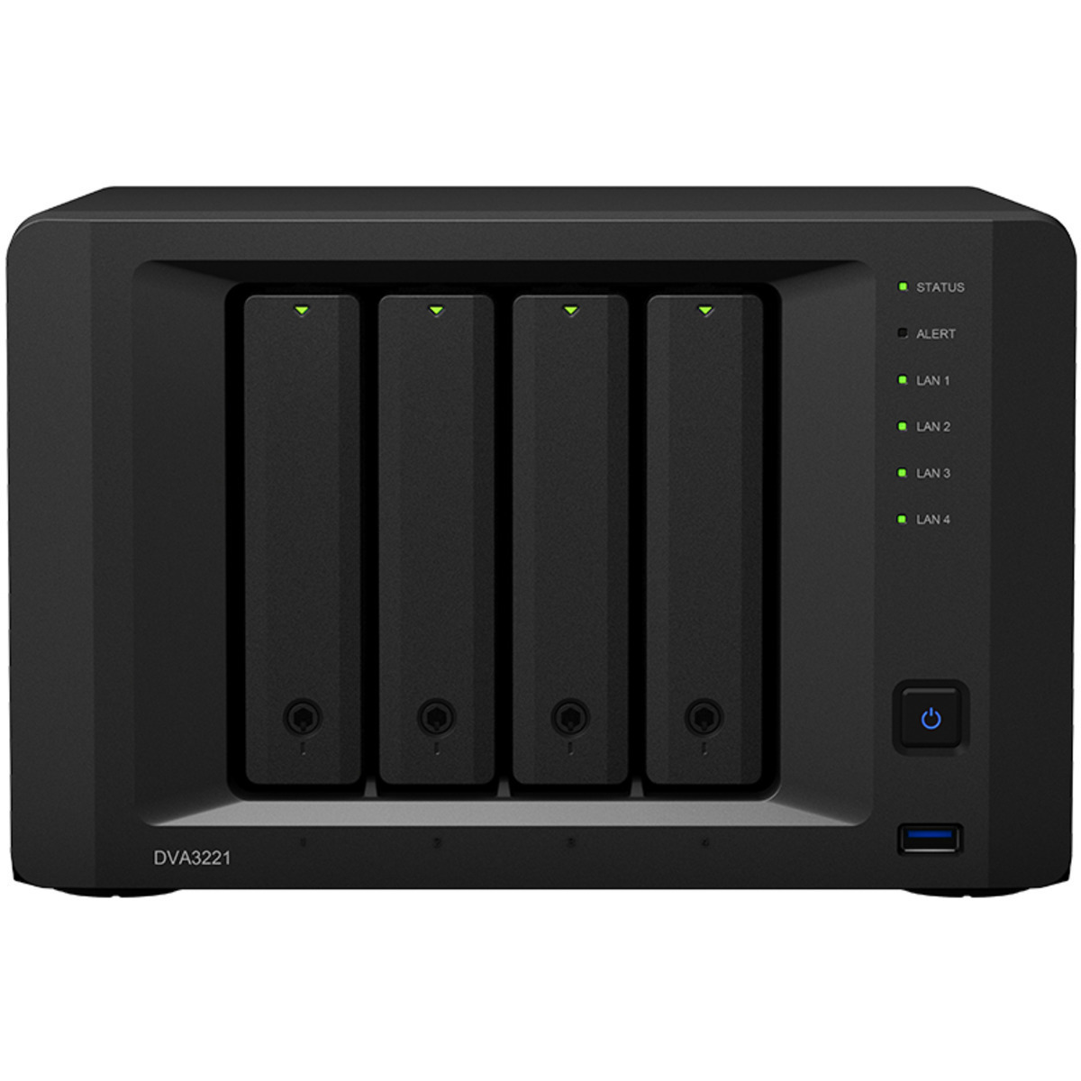 buy $3725 Synology DVA3221 DVR 16tb Desktop NVR - Network Video Recorder 4x4000gb Western Digital Blue WD40EZRZ 3.5 5400rpm SATA 6Gb/s HDD CONSUMER Class Drives Installed - Burn-In Tested - nas headquarters buy network attached storage server device das new raid-5 free shipping usa christmas new year holiday sale DVA3221 DVR