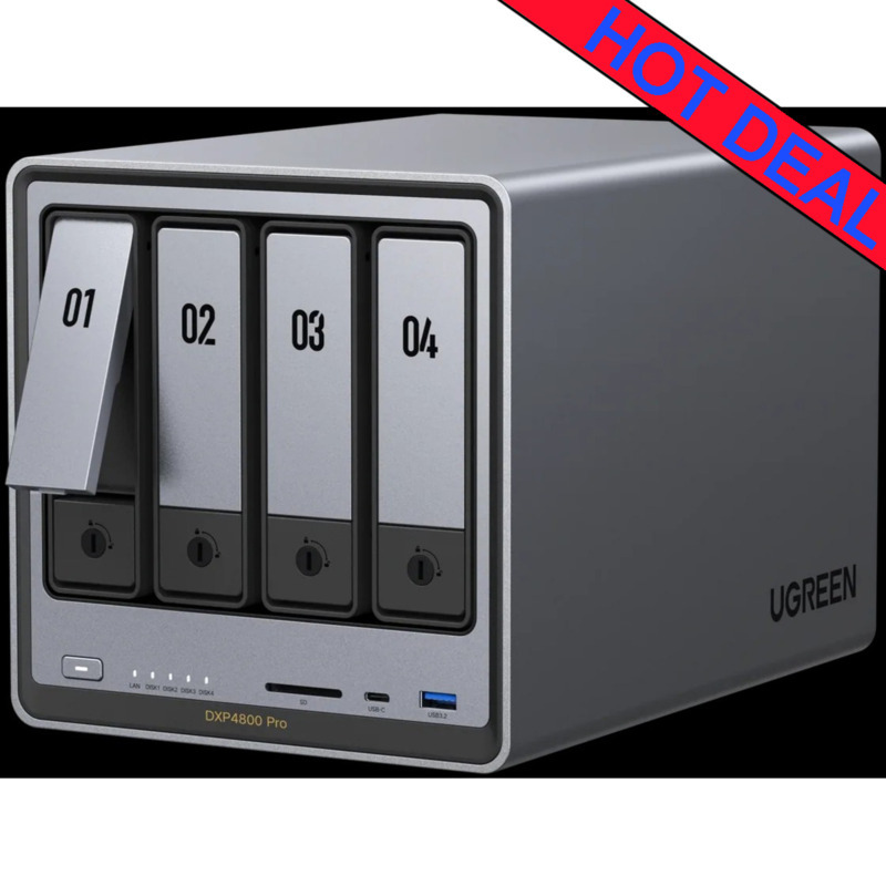 UGREEN NASync DXP4800 Pro 104tb NAS 4x26tb WD Gold HDD Drives Installed - ON SALE