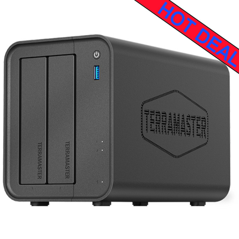 TerraMaster F2-425 8tb NAS 2x4tb Toshiba N300 HDD Drives Installed - ON SALE