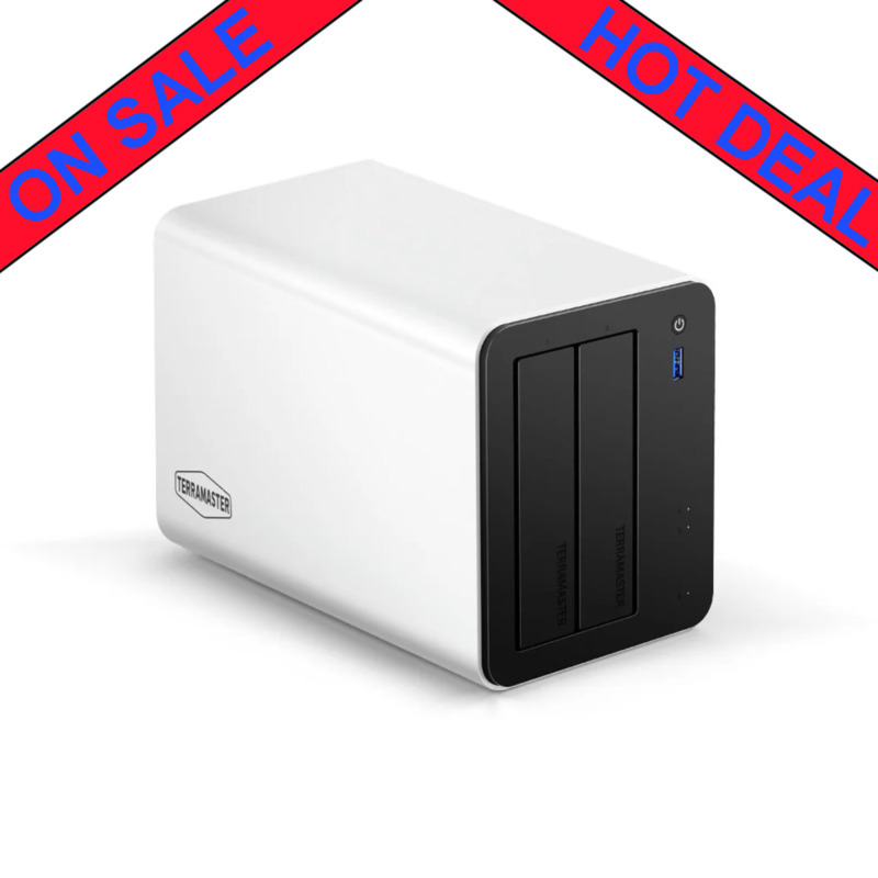 TerraMaster F2-425 PLUS 52tb NAS 2x26tb WD Gold HDD Drives Installed - ON SALE